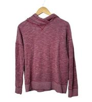 Burton Heather Red Boxy Hooded Sweatshirt Hoodie Women's Small