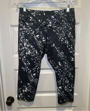 Pro Player Black/White Print Pull On Active Leggings size L