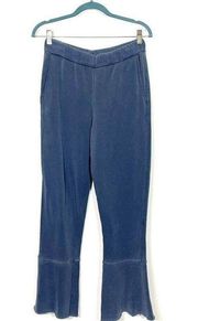 Stateside Anthro Women's Blue Terry Cropped Kick Flare Sweatpants Size Small