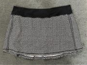 Lululemon Pace Rival Black & White Print Tennis Skirt Size 10 EUC