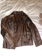 Vintage Silk Leather Jacket