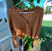 Burnt Orange Sweater With Buttons