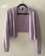 Purple Cardigan Lavender Button