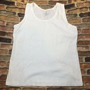 SAG HARBOR white 100% cotton tank top size 3X