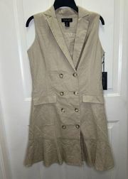 NWT  Linen Sleeveless Blazer Dress