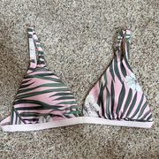 Garage Pink Palm Tree Bikini Top