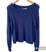 Blue Bloucé Knit Pullover Sweater in Size M