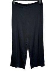 Nina Parker 1X-Large Career Pants Side Slits Hi-Rise Pull-On Elastic Waist Black