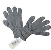 Style & Co. Women's Solid Touchscreen Gloves Silver One Size New