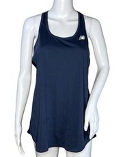 New Balance Tank Women Large Teal Blue Accelerate Tunic Tank Athletic Sportswear