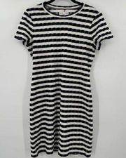 NWT Texture & Thread by Madewell Striped Velour T Shirt Dress Size Small