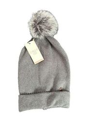 Calia by Carrie Underwood NWT slouchy gray pom pom beanie hat new