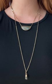 Gem/Stone Gold Chain Necklace