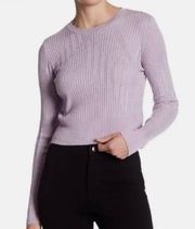 Topshop Ribbed Textured Cropped Fitted Sweater