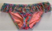 Lauren James Pink Floral Print Hyacinth Bikini Swimsuit Bottom XS NEW NO TAG HTF