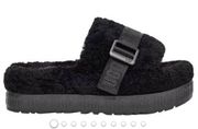 UGG Black Patent Platform Slide Sandal