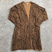 Terra & Sky Women’s 0X / 14W animal print cardigan