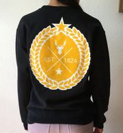 Black yellow retro crewneck sweatshirt sweater Ann Arbor Michigan