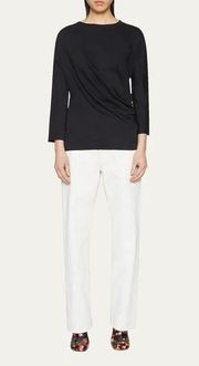 Dries Van Noten Helfar Draped Jersey Top- NWT M