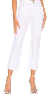 🌴GRLFRND Tatum Cropped Flare White Jeans Size 28