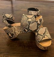 Snakeskin Wedges