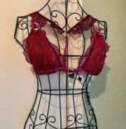 For Love and Lemons lace bra Cranberry Colored M