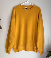Vintage Crewneck Sweatshirt Mustard Yellow XLT