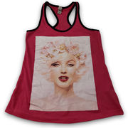 Marilyn Monroe Top Size Large By A.M.S Graphic Tee Graphic Print Tank Top Pink Heather Pink 