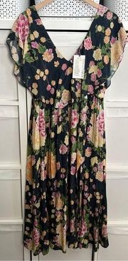 Novella Royale Floral V-Neck Midi Dress