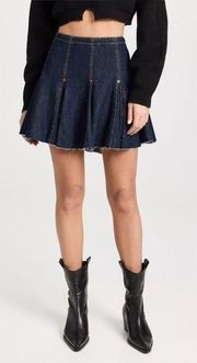 $595 NWT RE/DONE x LEVI'S INDIGO FLOUNCE SKIRT SZ 24