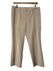 The Limited Stretch Tan Flat Front Dress Cropped Slacks Pants Women's size 10