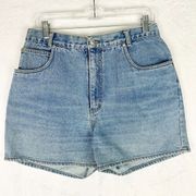 Lawman Vintage Denim Jean Mom Shorts Size 13 Waist 30 Rigid Denim High Rise