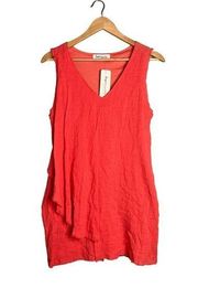 NWT Impressions Guazy Cotton Sleeveless V-Neck Asymmetrical Dress w/ Pockets S