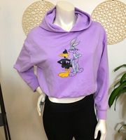 Looney Tunes Bugs & Daffy Cropped Hoodie