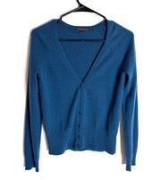 Classiques Entier Atelier Small Teal Cashmere Button Up Cardigan