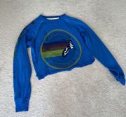 Blue Crewneck Cropped