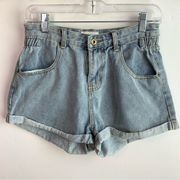 Love & Harmony Denim Paper Bag Shorts