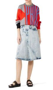 Rent the runway sz 8 Proenza schouler washing light denim knee length skirt