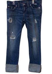 🇺🇸 Jacobs by Marc Jacobs Distressed Denim Rolled Cropped Jeans