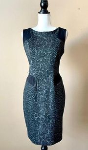 EVAN PICONE | Gray Printed Sleeveless Sheath Dress Sz 10