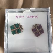 Betsey Johnson Christmas gifts with ribbons earrings