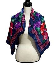 Floral square scarf