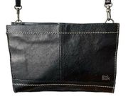 The Sak Iris Demi Clutch Handbag, Black leather