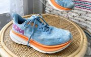 Hoka One One Clifton 9 Airy Blue Ice Water Road-Running Sneakers Women’s 8 Wide