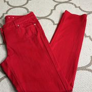 J. McLaughlin Lexi 4 way stretch red skinny jeans