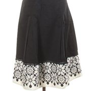 Christopher & Banks Black and White Skirt Size 4 Retro Classic