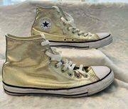 Converse  Chuck Taylor All Star High Top Metallic Gold Sneakers Unisex 12 women