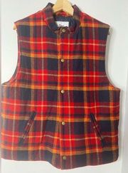 Tna Aritzia Bancroft Red Plaid Lined Vest