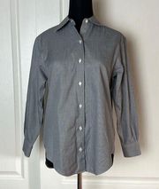 BROOKS BROTHERS WOMENS MICRO GINGHAM PLAID BUTTON UP