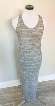 LOFT Grey Cross Back Casual Midi Dress